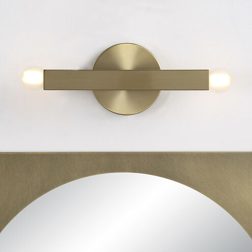 Kassie 2 Light 5 inch Burnished Brass Wall Sconce Wall Light