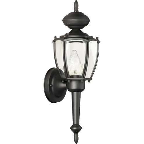 Park Avenue 1 Light 17.5 inch Black Outdoor Wall Sconce