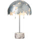 Pangea 23.1 inch 60.00 watt Sterling Table Lamp Portable Light in Lilac Marble, Dome