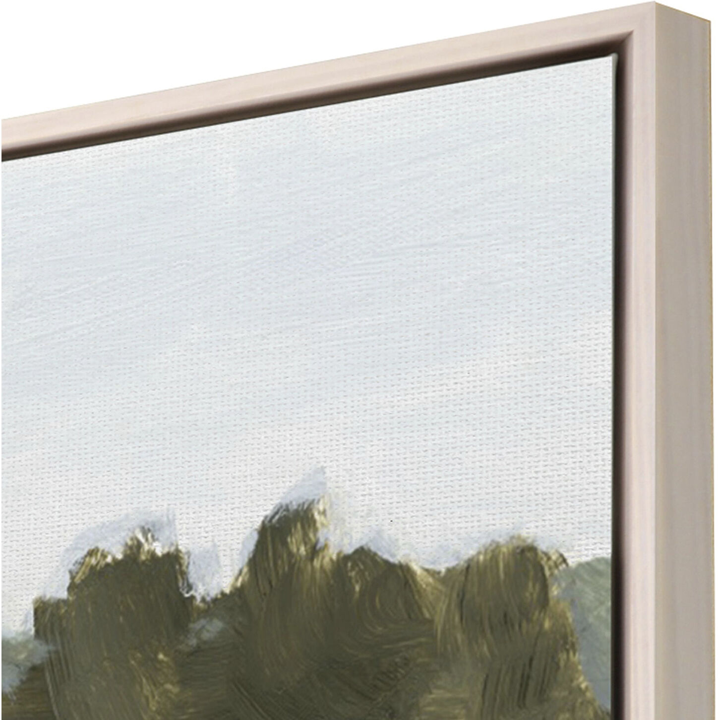 Wetland Grasses Green and Brown and Multi and Neutral Canvas