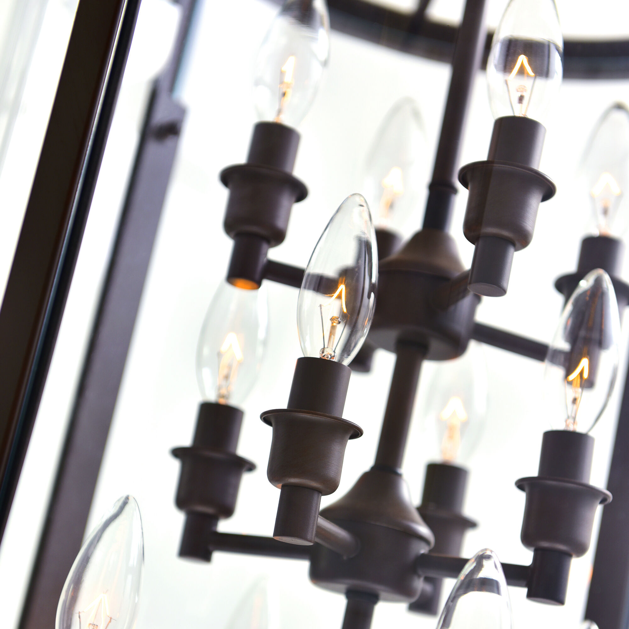 Desire 12 Light 17 inch Oil Rubbed Bronze Drum Shade Chandelier Ceiling Light