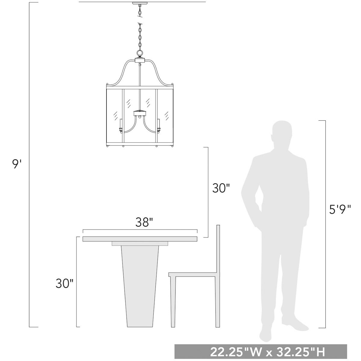 Payton 6 Light 22 inch Matte Black Pendant Ceiling Light, Caged