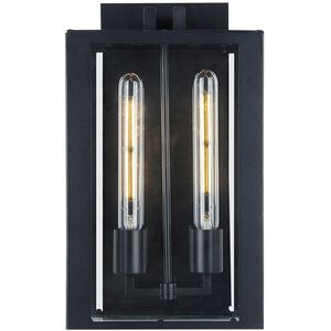 Waterville LED 15 inch Matte Black Outdoor Wall Light