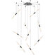 Ballet LED 21.25 inch Satin Black Chandelier Ceiling Light in Add 20 ft. Cord