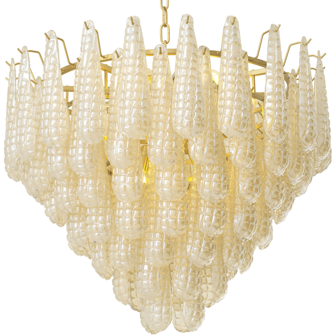 Chaves 12 Light 32.28 inch Champagne-Colored Glass Chandelier Ceiling Light, Large