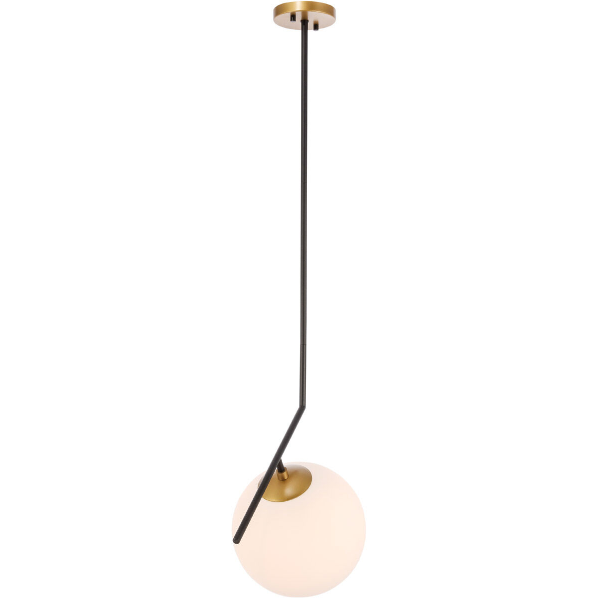 Ryland 1 Light 16 inch Black and Brass Pendant Ceiling Light