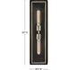 Shaw 2 Light 24 inch Black with Burnished Bronze Outdoor Wall Mount