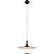 Ballet LED 20 inch Antique Brass and Onyx Black Pendant Ceiling Light