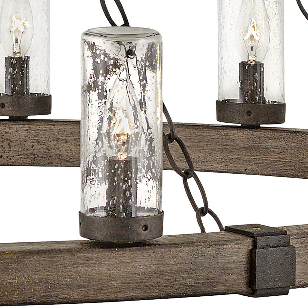 Open Air Sawyer 15 Light 46 inch Sequoia with Iron Rust Outdoor Hanging in Non-LED