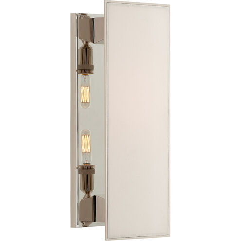 Thomas O'Brien Albertine 2 Light 6.5 inch Polished Nickel Sconce Wall Light in Linen, Medium