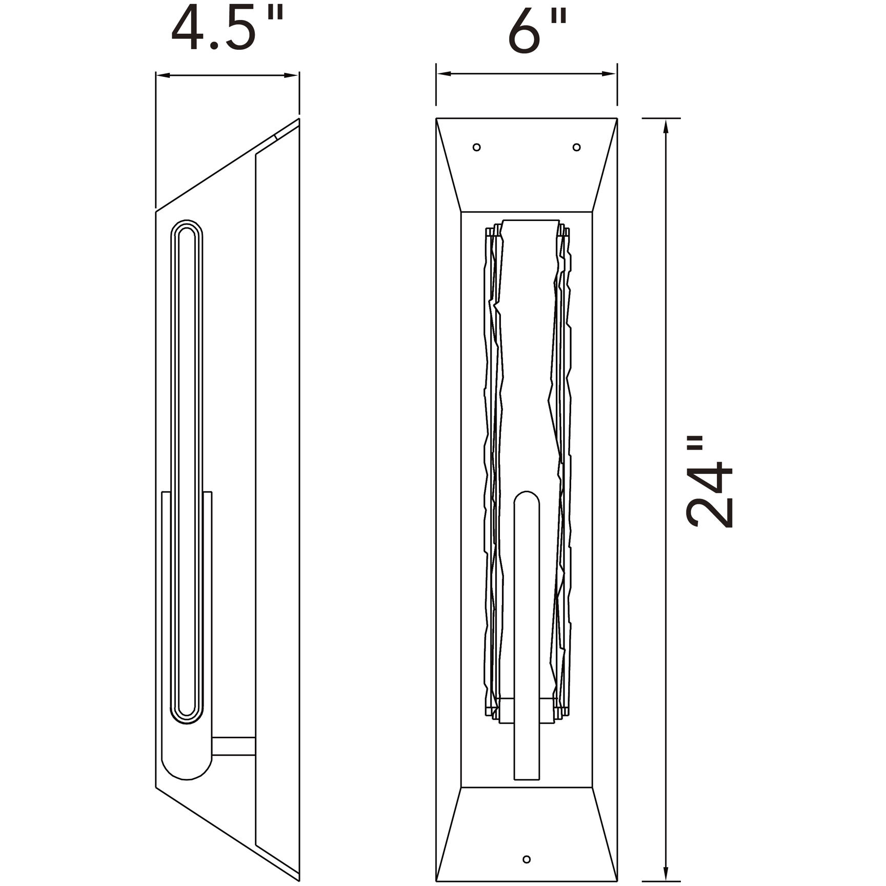 Curva LED 24 inch Sand Black Outdoor Wall Light