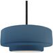 Radiance Collection - Tier Pendant Ceiling Light in Matte Black, Dedicated LED, Black Cord, Midnight Sky/Matte White, 14.5W x 5.25H, Form+Finish+Function