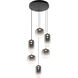 Refrax 6 Light 17.38 inch Matte Black Pendant Ceiling Light
