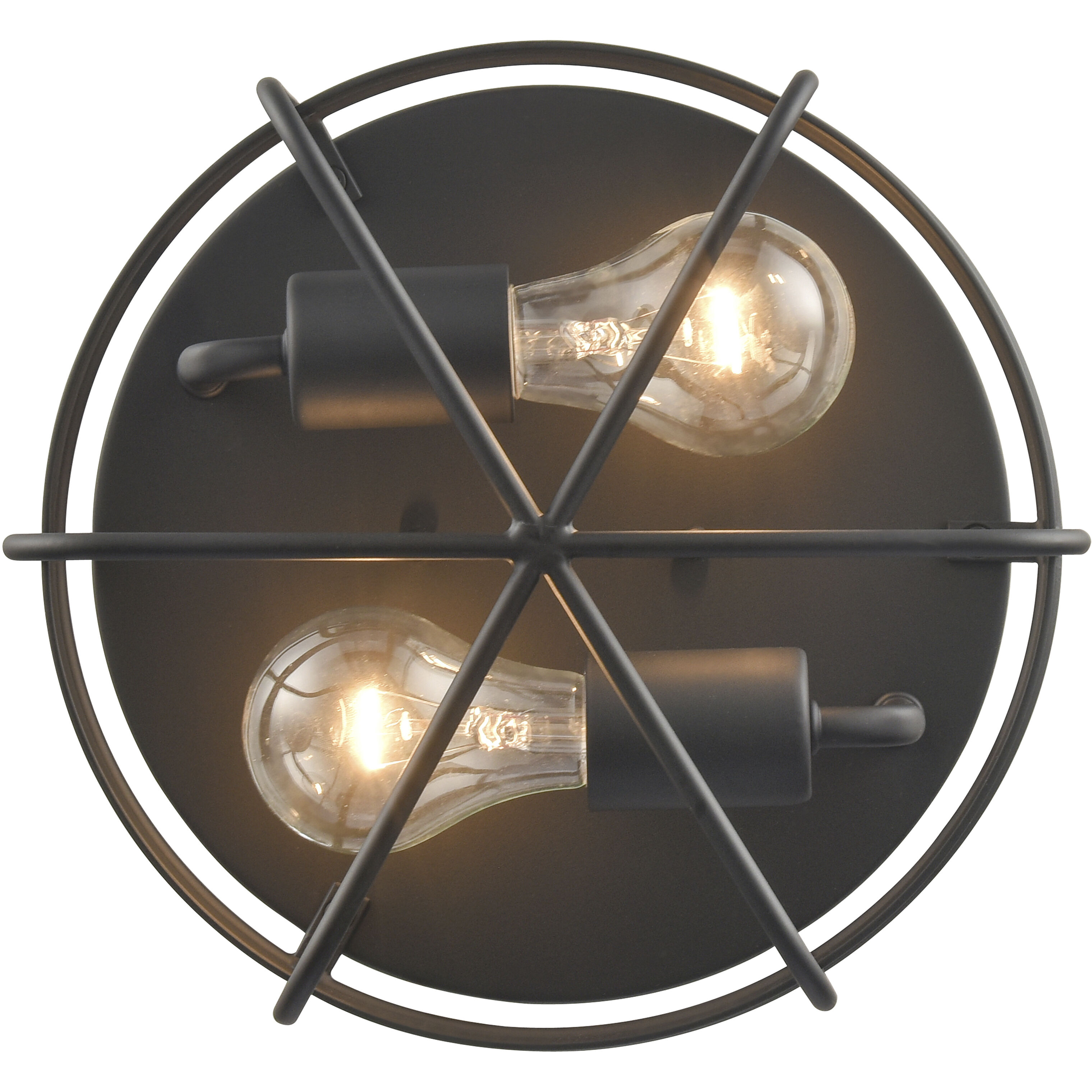 Gael 2 Light 10 inch Matte Black Flush Mount Ceiling Light