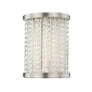 Shelby LED 7 inch Polished Nickel Bath Wall Light in 8 in.