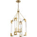 Prima Vista 4 Light 19.25 inch Aged Antique Brass Pendant Ceiling Light