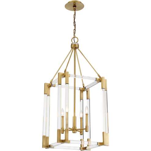 Prima Vista 4 Light 19.25 inch Aged Antique Brass Pendant Ceiling Light