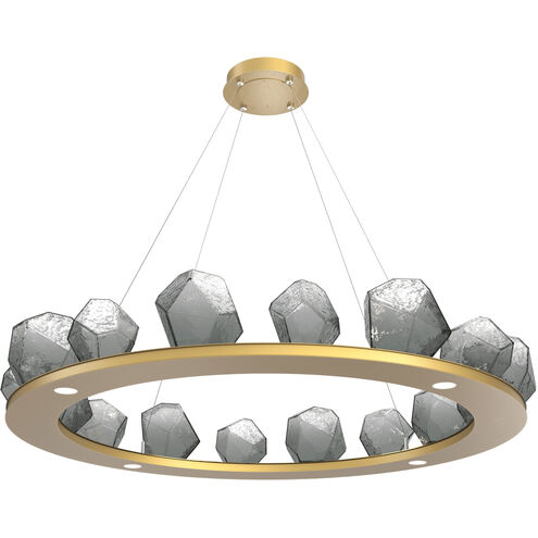 Gem LED 48.7 inch Gilded Brass Chandelier Ceiling Light, Ring