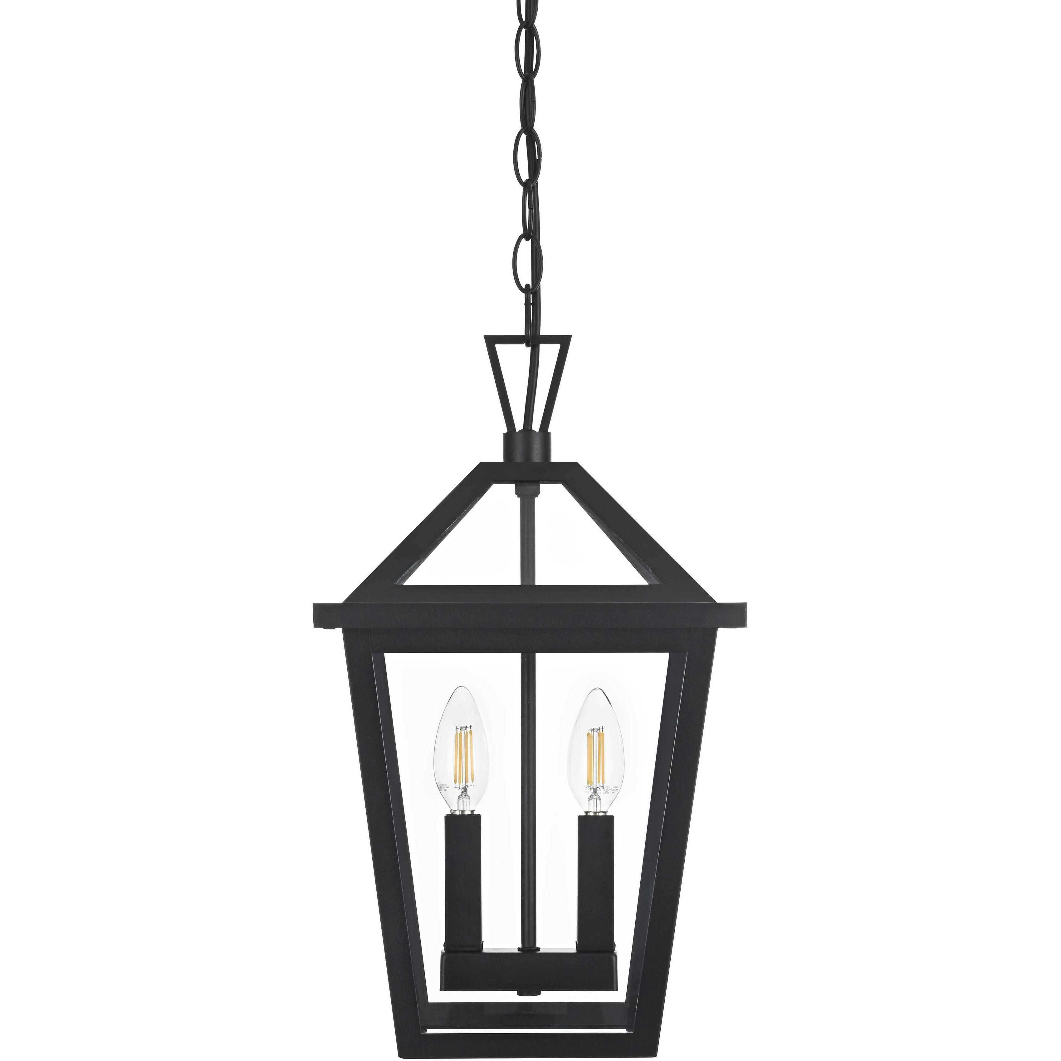 Frankford 2 Light 10 inch Black Outdoor Pendant