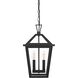Frankford 2 Light 10 inch Black Outdoor Pendant