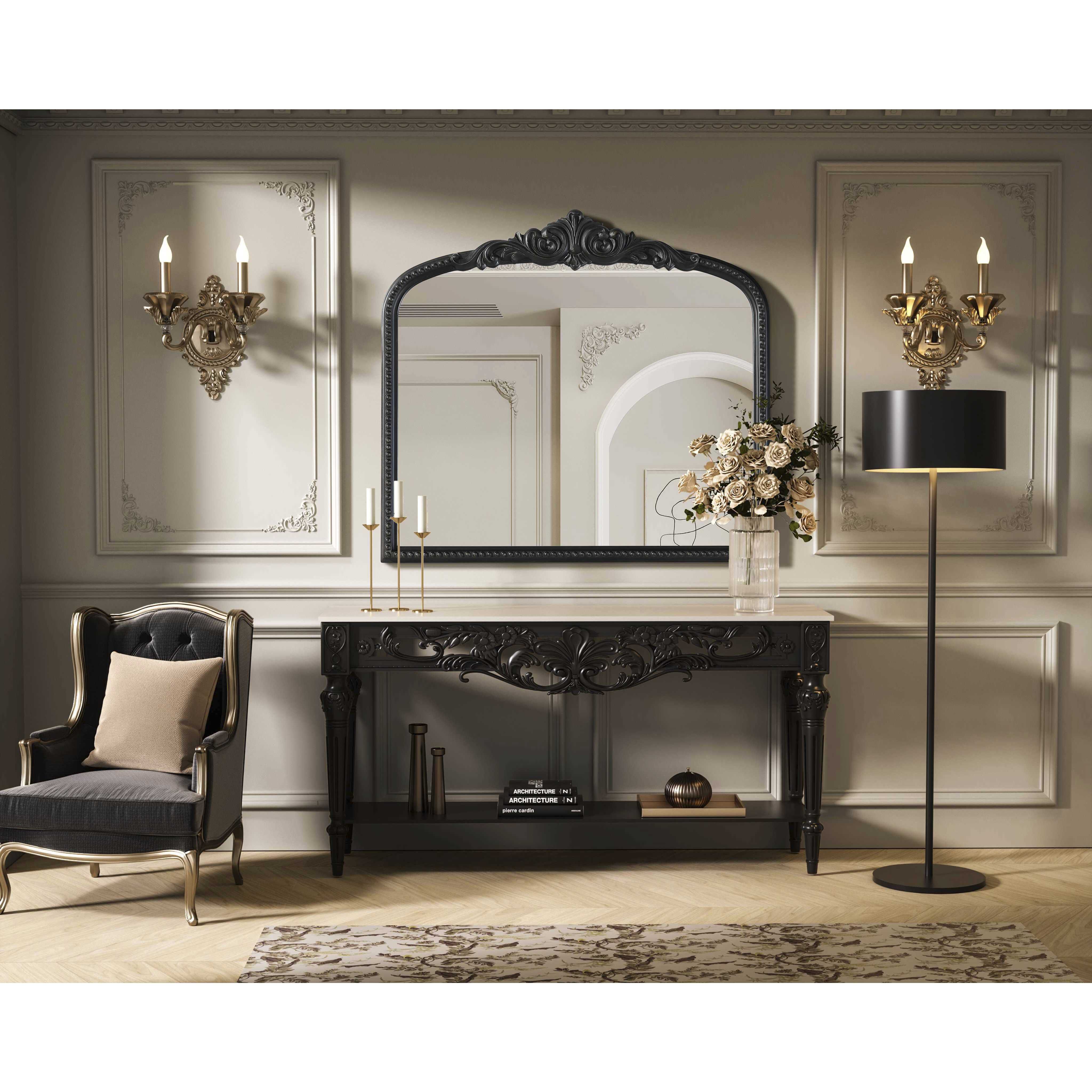 Naomi 33 X 30 inch Vintage Bronze Mirror