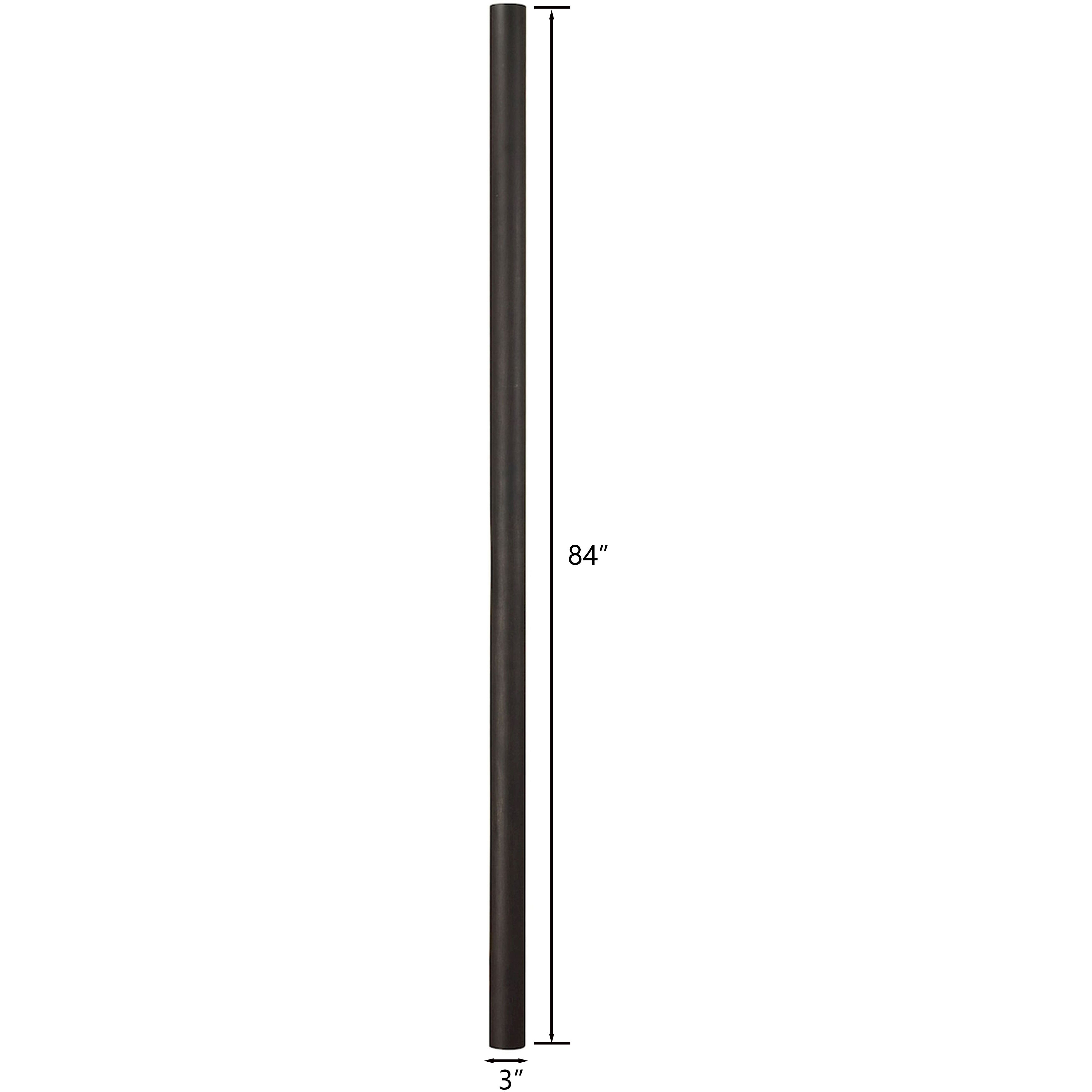 Outdoor Accessories 84 inch Weathered Charcoal Outdoor Pole