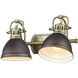 Yep Duncan Vanity Wall Light in Aged Brass, Rubbed Bronze