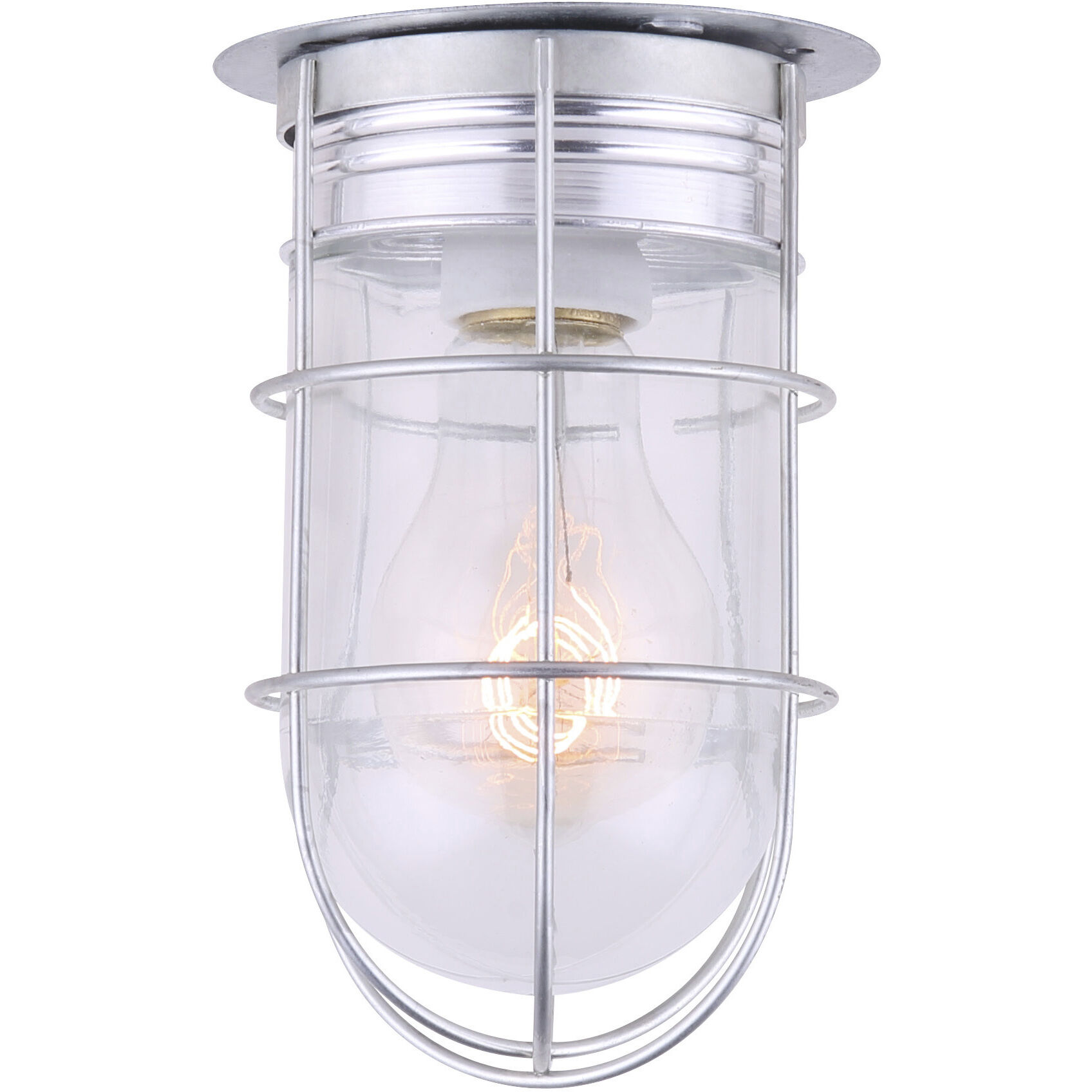 Madison 1 Light 7 inch Metal Outdoor Barn Light, With Guard