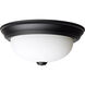 Brentwood 2 Light 11.38 inch Matte Black Flush Mount Ceiling Light