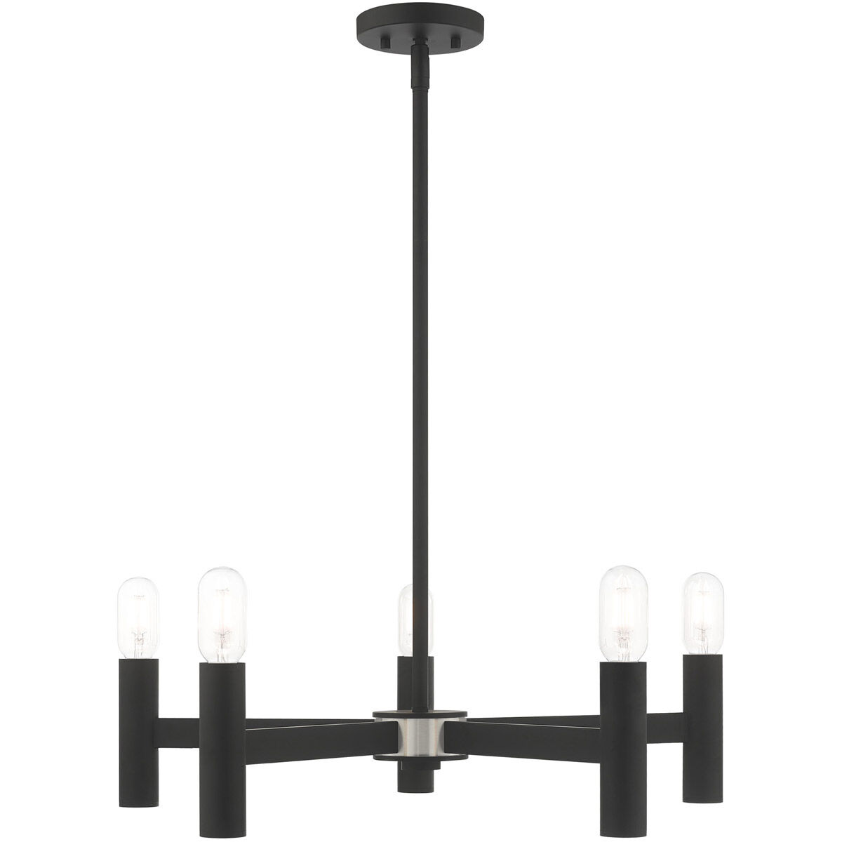 Copenhagen 5 Light 25 inch Black Chandelier Ceiling Light