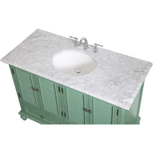 Rhodes 48 X 48 X 35 inch Vintage Mint and Brushed Nickel Vanity Sink Set