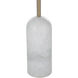 Lozica 62.5 inch 100 watt Antique Brushed Brass and Honed White Floor Lamp Portable Light