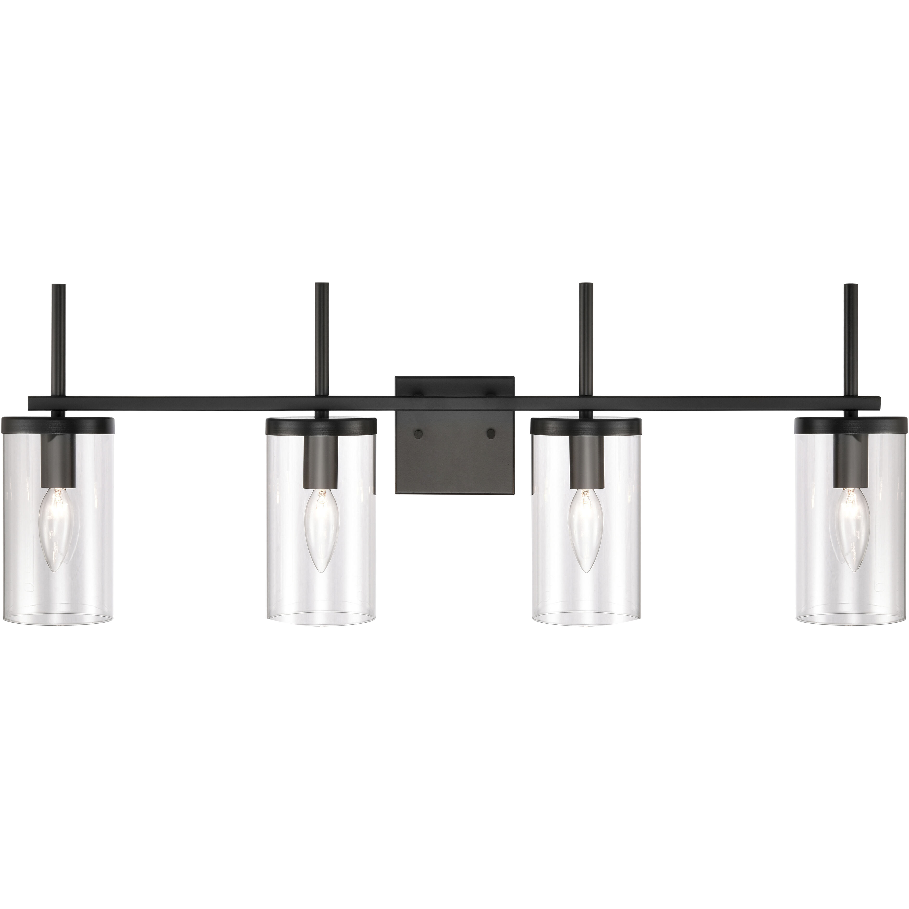 Oakland 4 Light 32.5 inch Black Vanity Light Wall Light