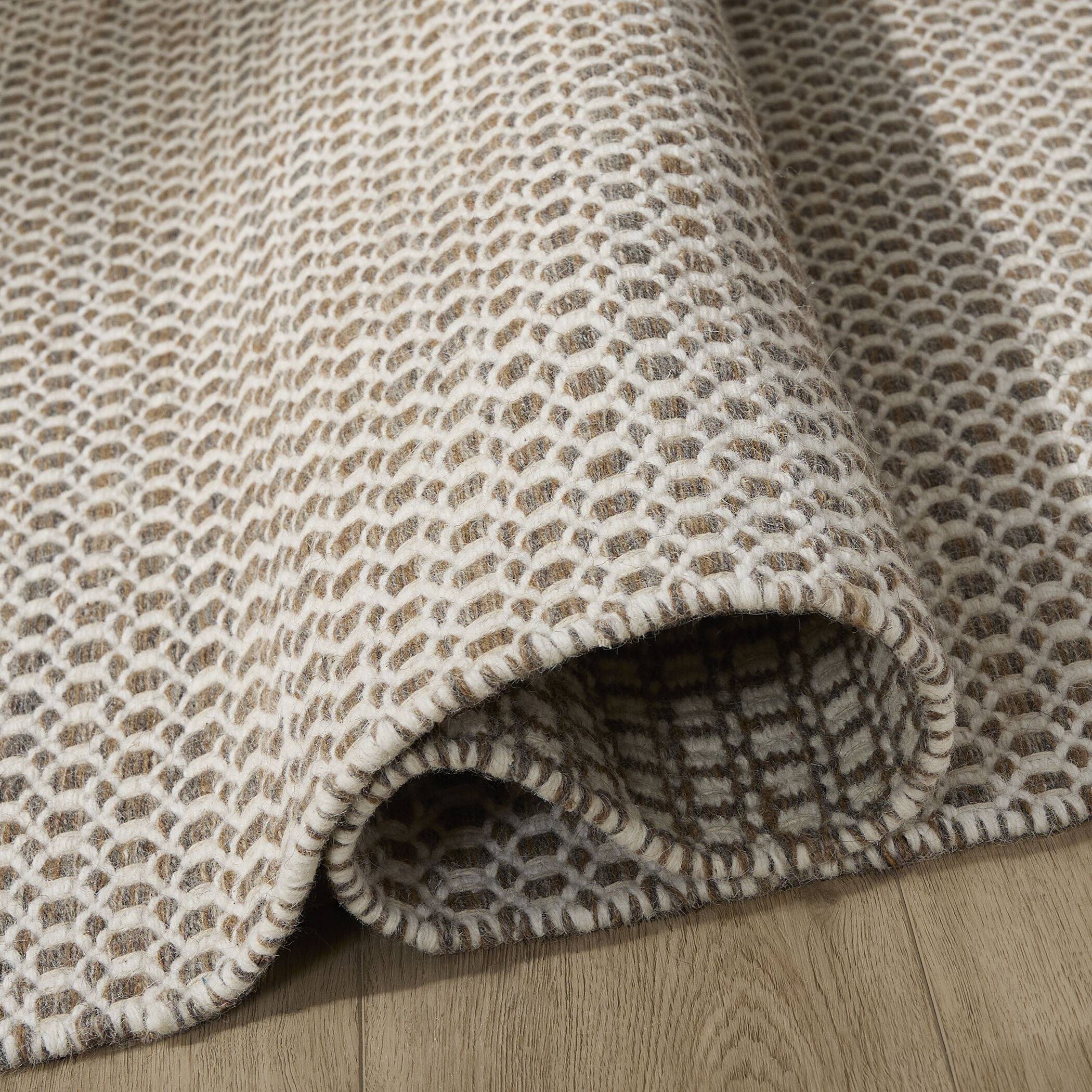 Deya Dark Brown and Ivory Indoor Rug