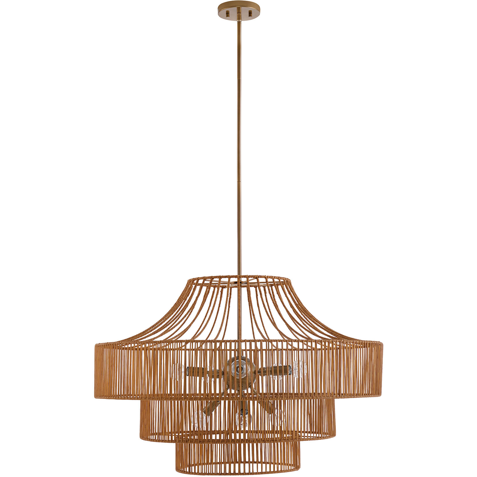 Medlock 8 Light 32 inch Burnished Brass Outdoor Chandelier