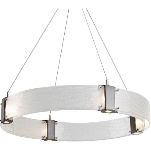 Parallel LED 23.9 inch Flat Bronze Chandelier Ceiling Light in Smoke Granite, 2700K LED, Ring