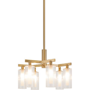 Kristof LED 21.25 inch Aged Gold Brass Chandelier Ceiling Light