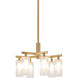 Kristof LED 21.25 inch Aged Gold Brass Chandelier Ceiling Light
