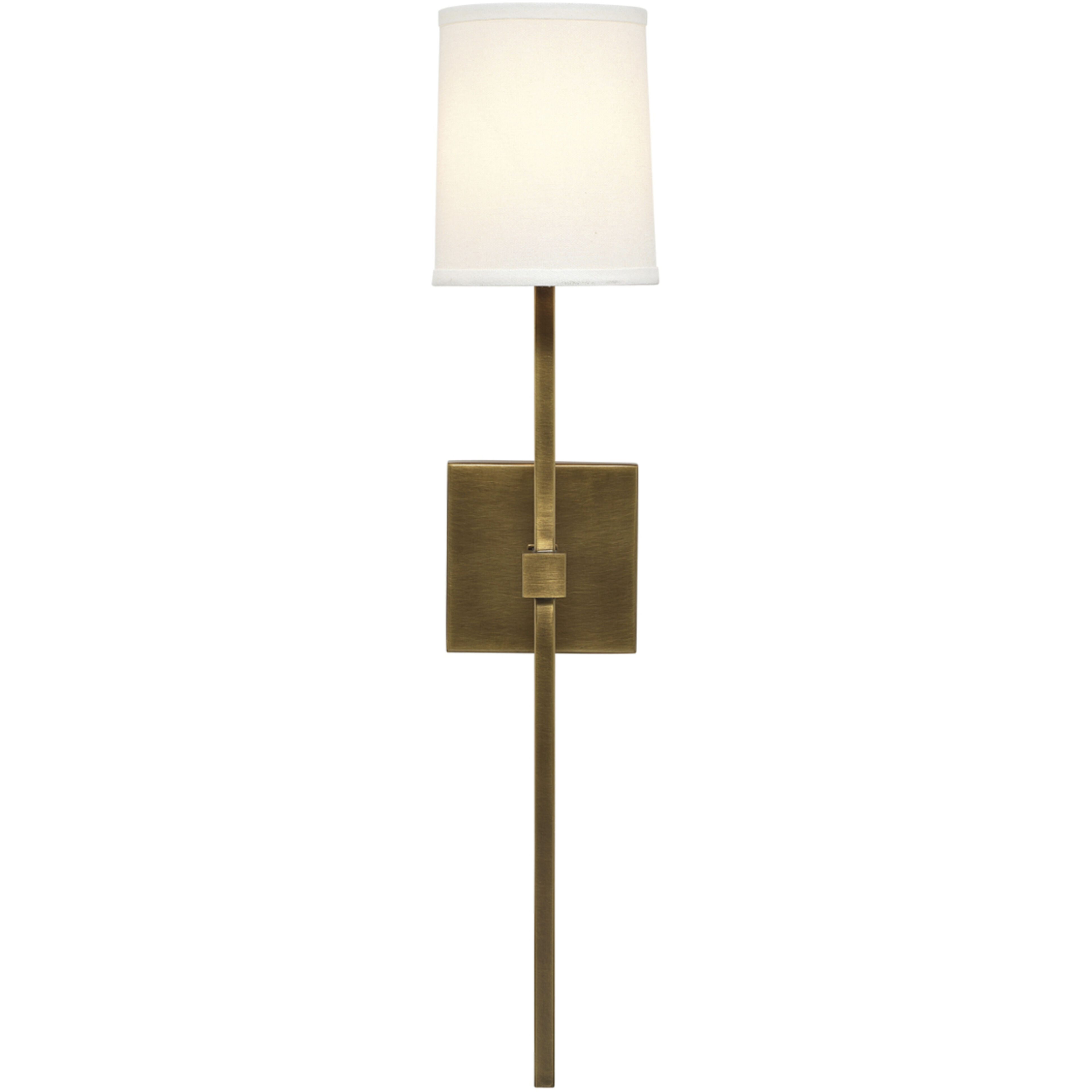 Minerva 1 Light 5 inch Antique Brass & White Linen Wall Sconce Wall Light