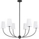 Shannon 6 Light 42 inch Matte Black Chandelier Ceiling Light