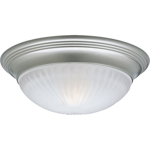 Ribbed Etched Glass 1 Light 11 inch Brushed Nickel Close-to-Ceiling Ceiling Light