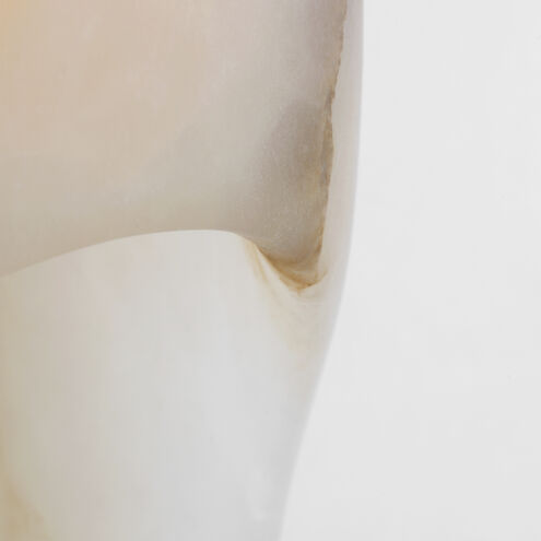 Kelly Wearstler Esculpa LED 6 inch Alabaster and Polished Nickel Elongated Wall Light