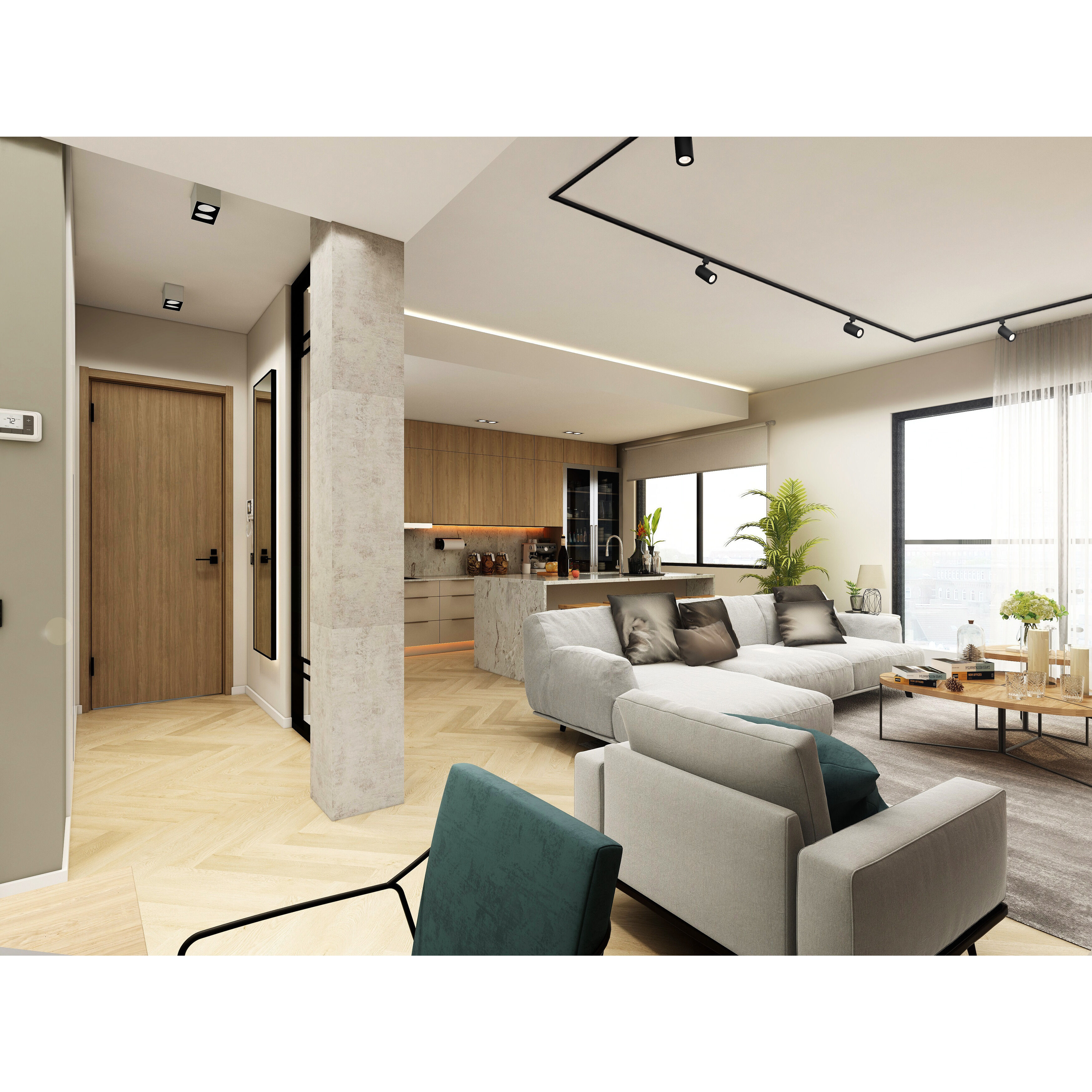 GX15 1 Light Black Track Spotlight Ceiling Light in Juno Track Spot