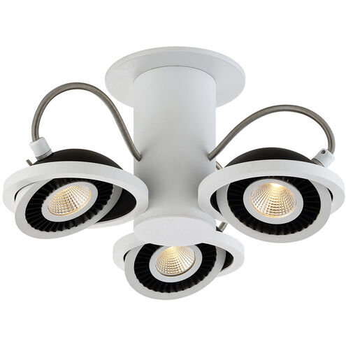 Vision 3 Light 120V White/Black Track Ceiling Light