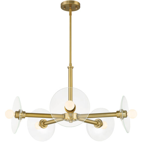 Litto 5 Light 26.25 inch Brushed Gold Chandelier Ceiling Light