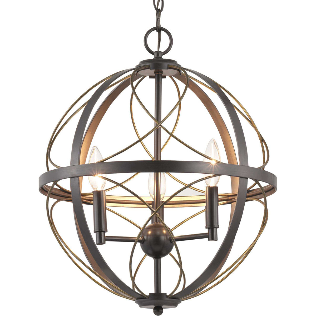 Brandywine 3 Light Antique Bronze Pendant Ceiling Light