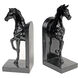 Trotting Horse 5 inch Black Bookends, Set of 2