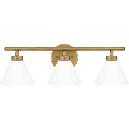 Ira 3 Light 23 inch Weathered Brass Bath Light Wall Light