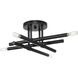 Arya 4 Light 20.12 inch Matte Black Semi-Flush Mount Ceiling Light, Design Series