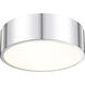 Harley 3 Light 16 inch Chrome Flush Mount Ceiling Light